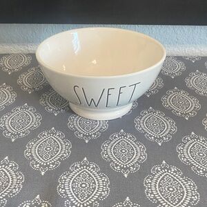 Rae Dunn White Ceramic Bowl with 'Sweet' Text